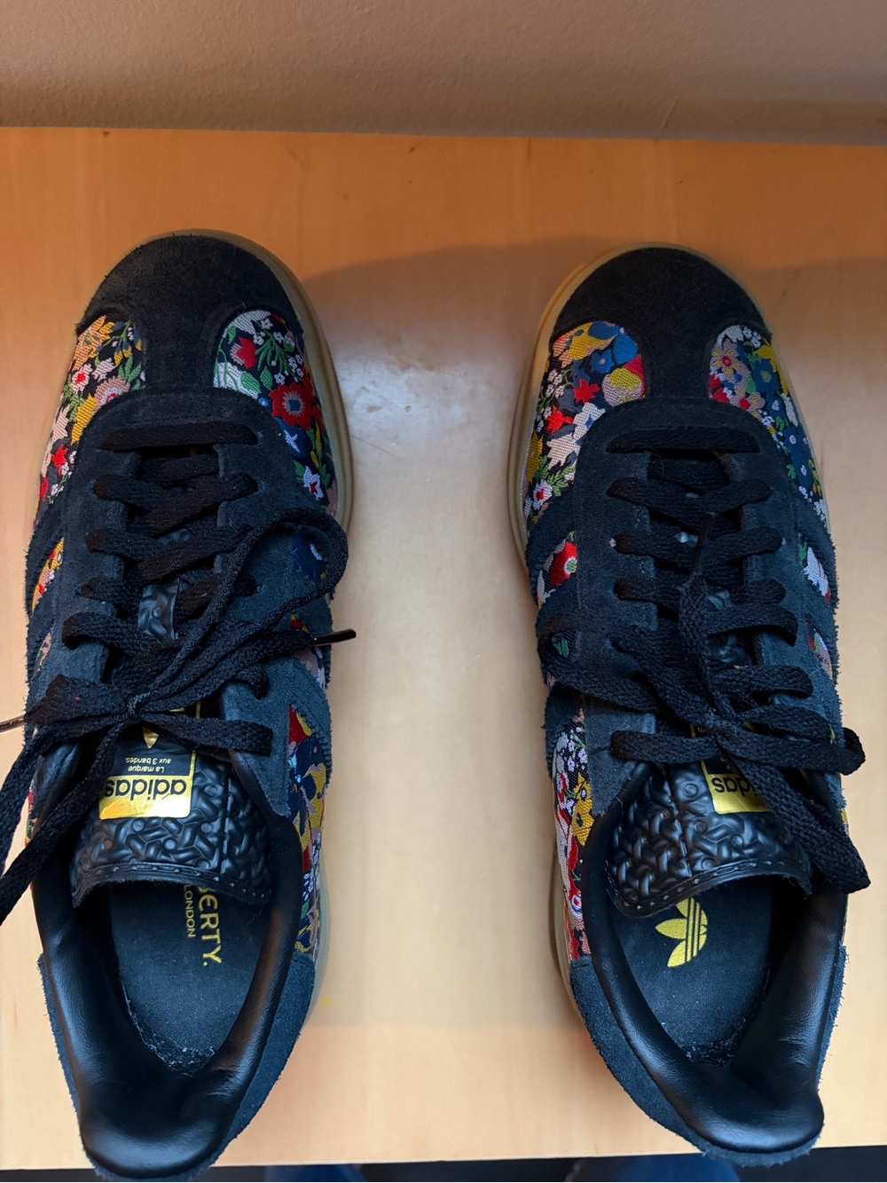 adidas x Liberty London Gazelle Bold Floral Platform Sneakers 5.5 (fits size 6) - Picture 5 of 6